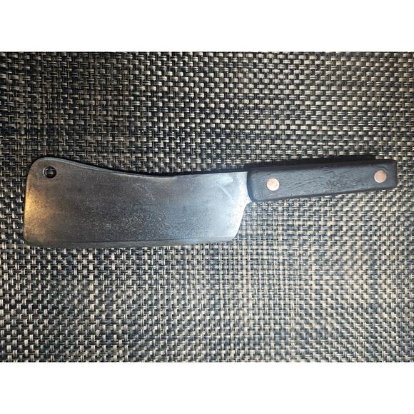 Vintage Butcher Meat Cleaver Wood Handle, 12" Overall, 7” Blade 11oz UNBRANDED - Picture 3 of 10